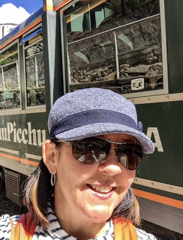 woman selfie inca rail train